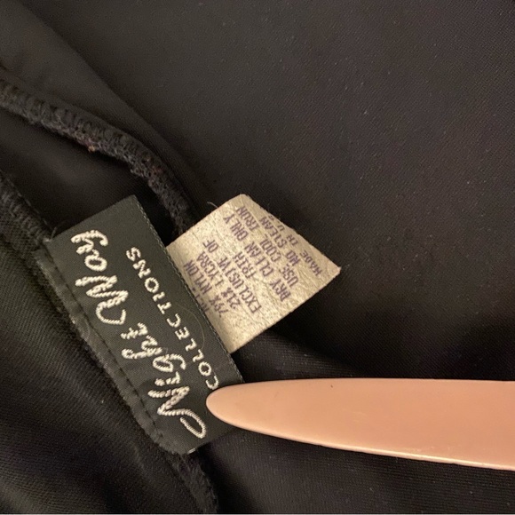 🎈SOLD 🚨VINTAGE DRESS Night Way Black Velvet Mesh Front & Back Long Maxi Dress - Picture 11 of 16